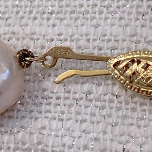 14k Baroque Pearl Strand Necklace - Picture 10 of 11